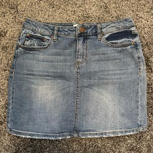 Size 9 Light Wash Mini Skirt